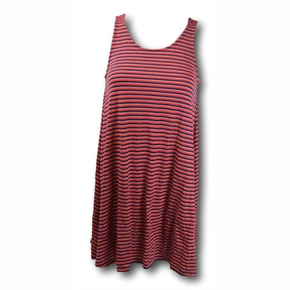 Arizona Jean Company Navy & Red Tank Top Dress L